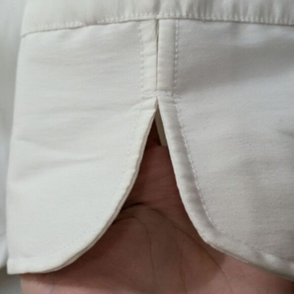 Fred David White Button Up Shirt Women's Petite Medium - Picture 7 of 10